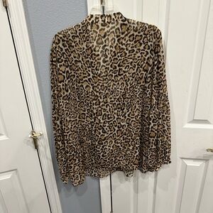 Michael Kors Animal Print Top - Brown and Black